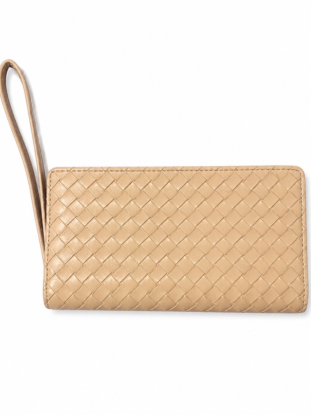 Universal Thread Tan Woven Wristlet Wallet Organizer